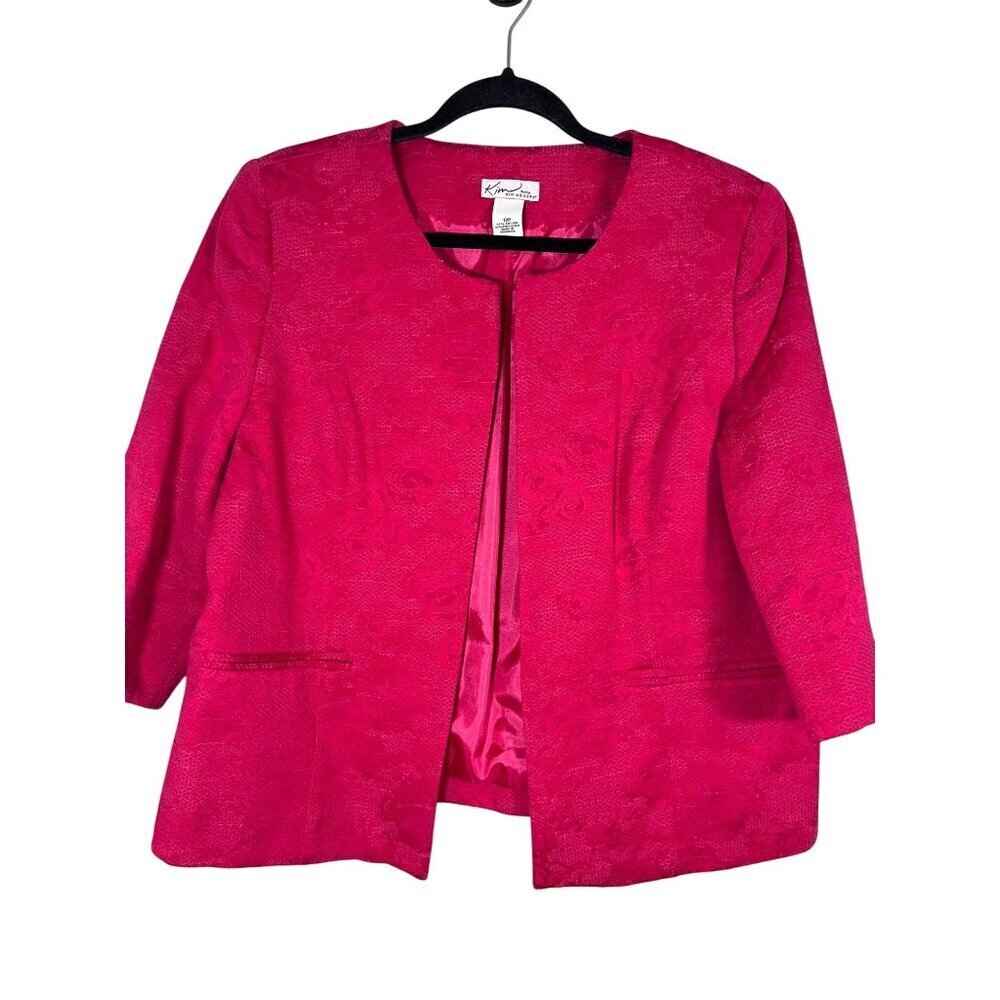Kim Rogers Floral Jacket 12P Pink Old Money Resort Classic Preppy Resort Chic